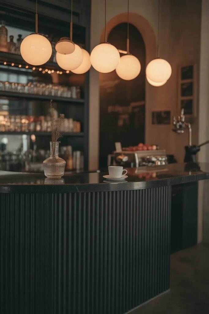 unique coffee bar decor ideas 23 black fluted unique coffee bar decor ideas