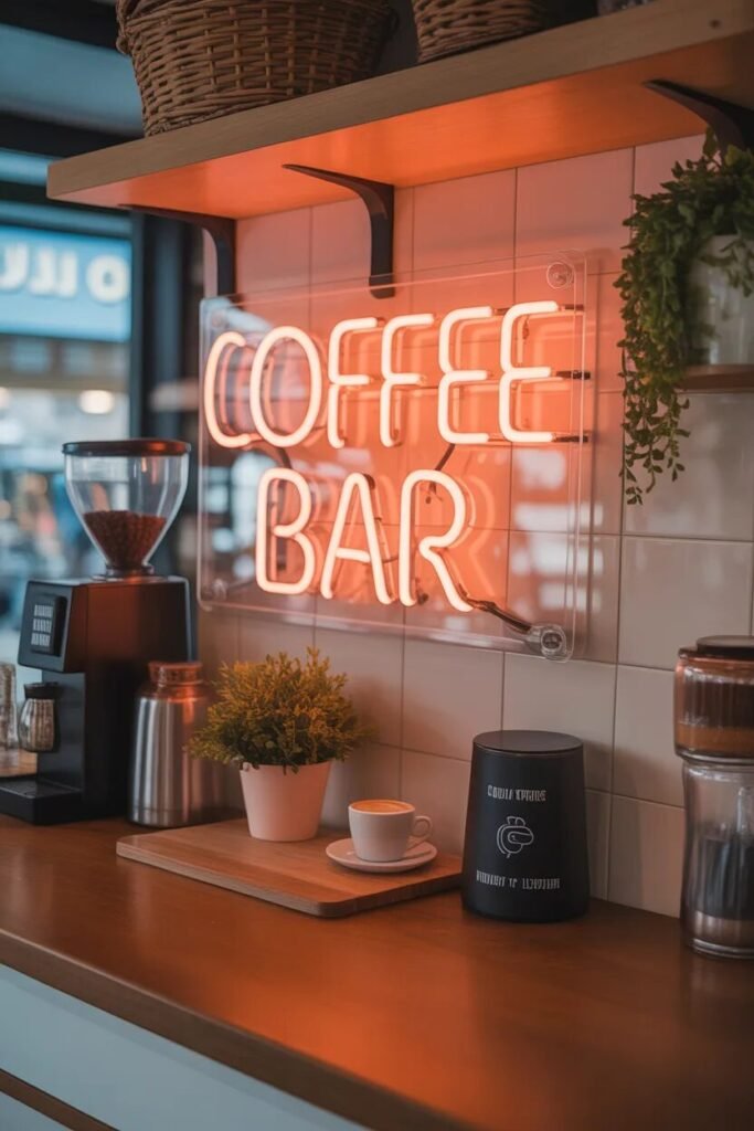 unique coffee bar decor ideas 24 neon unique coffee bar decor ideas