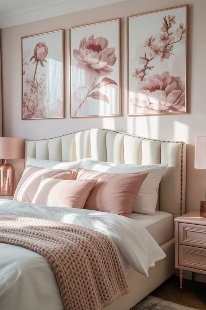 Gallery wall decor ideas 23 pink gallery wall decor ideas
