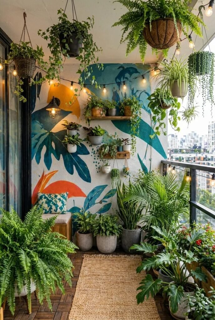 19 apartment balcony decor ideas mural wall