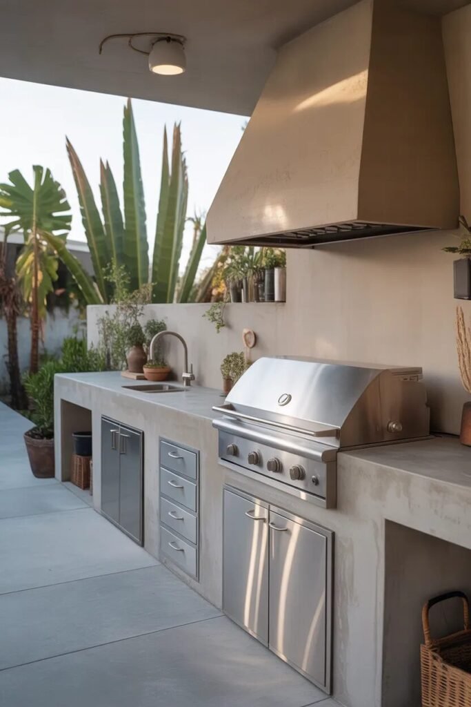 Outdoor kitchen design ideas 2 Modern minimalist outdoor kitchen design ideas