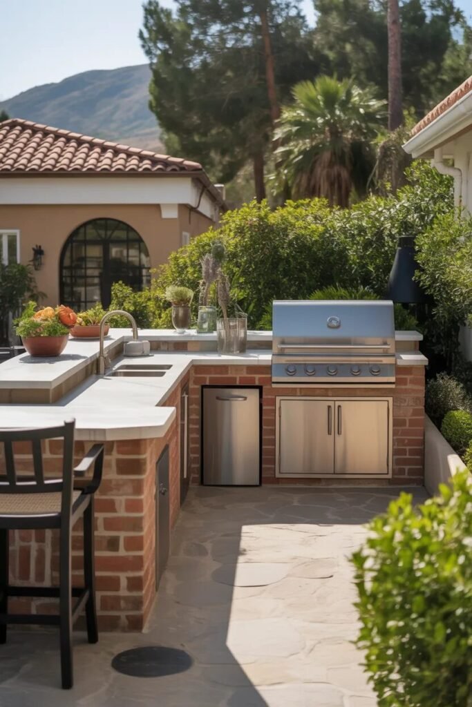 Outdoor kitchen design ideas 6 U-shaped outdoor kitchen design ideas