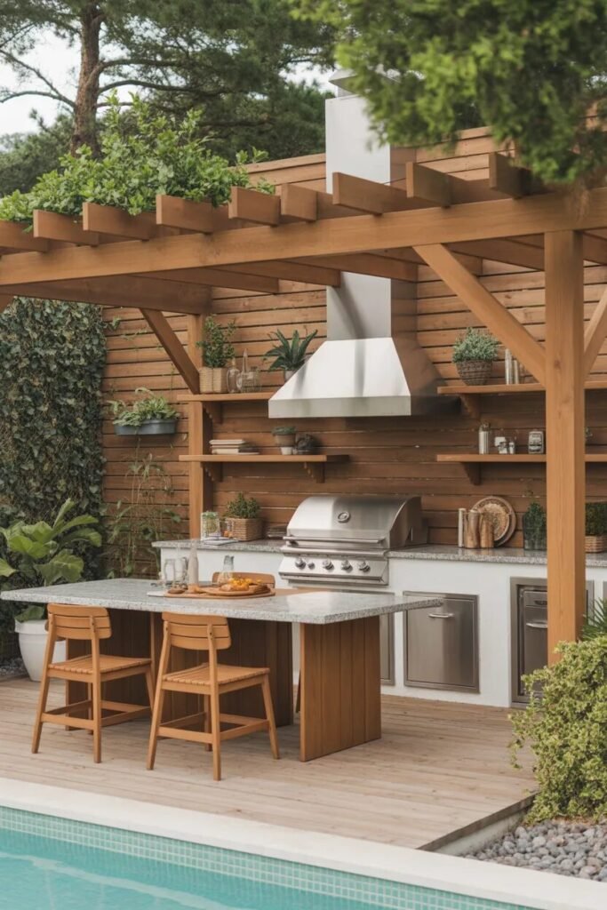 Outdoor kitchen design ideas 7 Island-style outdoor kitchen design ideas