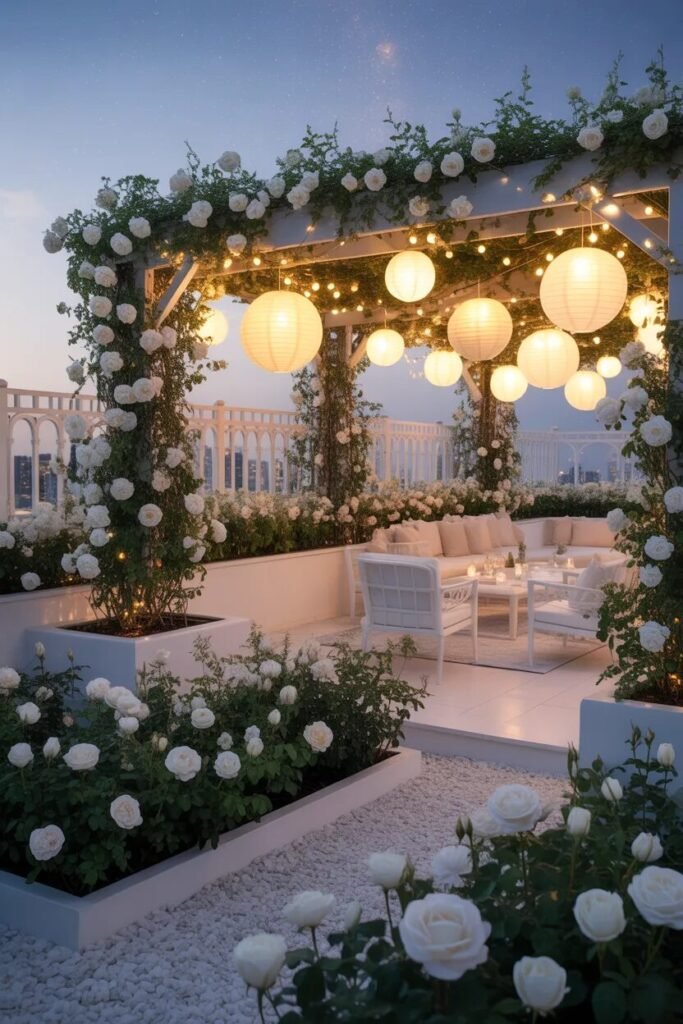 30 rooftop garden ideas 4 white 30 rooftop garden ideas