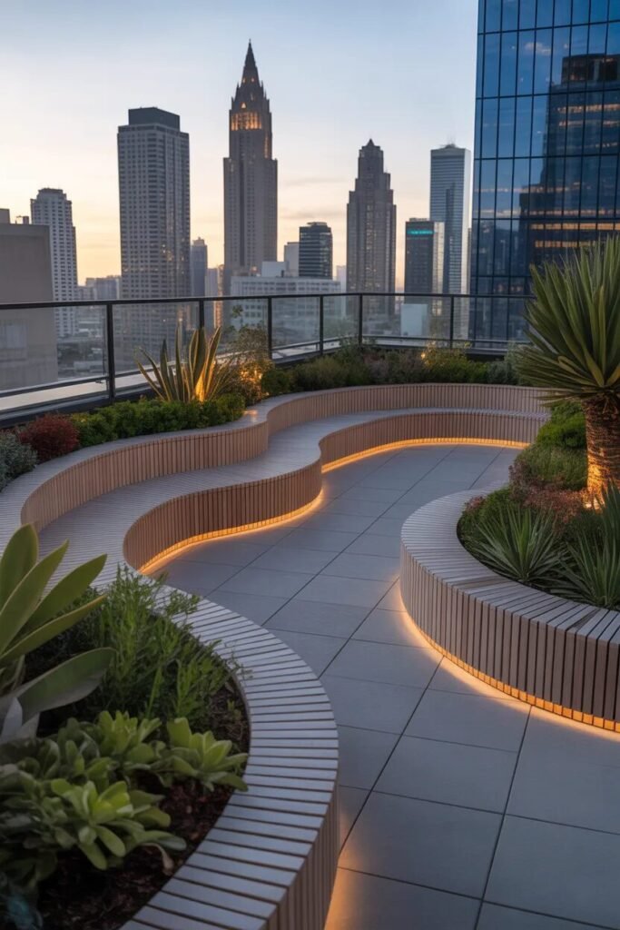 30 rooftop garden ideas 17 curved 30 rooftop garden ideas