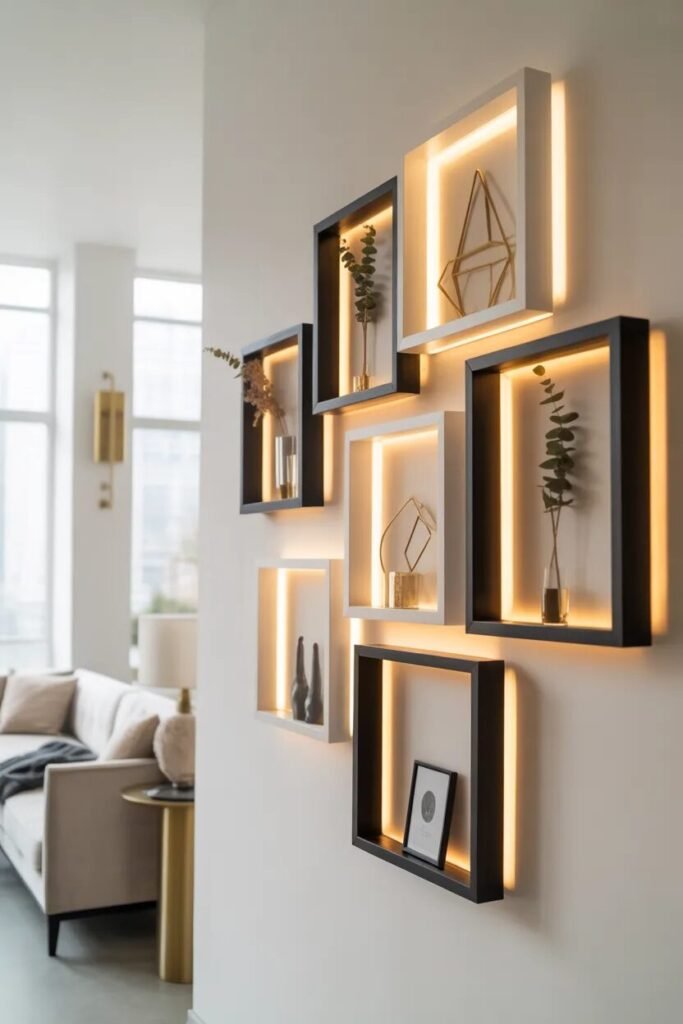 16 diy luxury and attractive wall decor ideas 8 LED 16 diy luxury wall decor