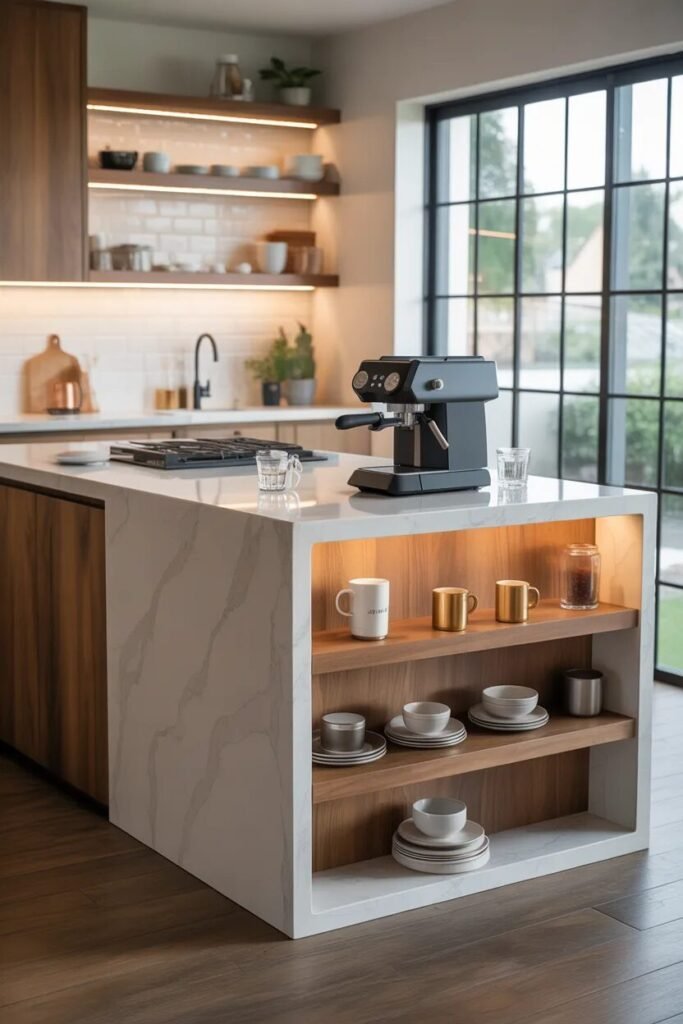 Creative coffee bar decor ideas 16 creative coffee bar quartz island