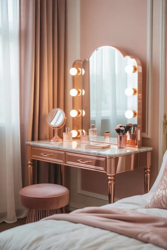21 bedroom vanity ideas 19 21 bedroom vanity ideas rose gold
