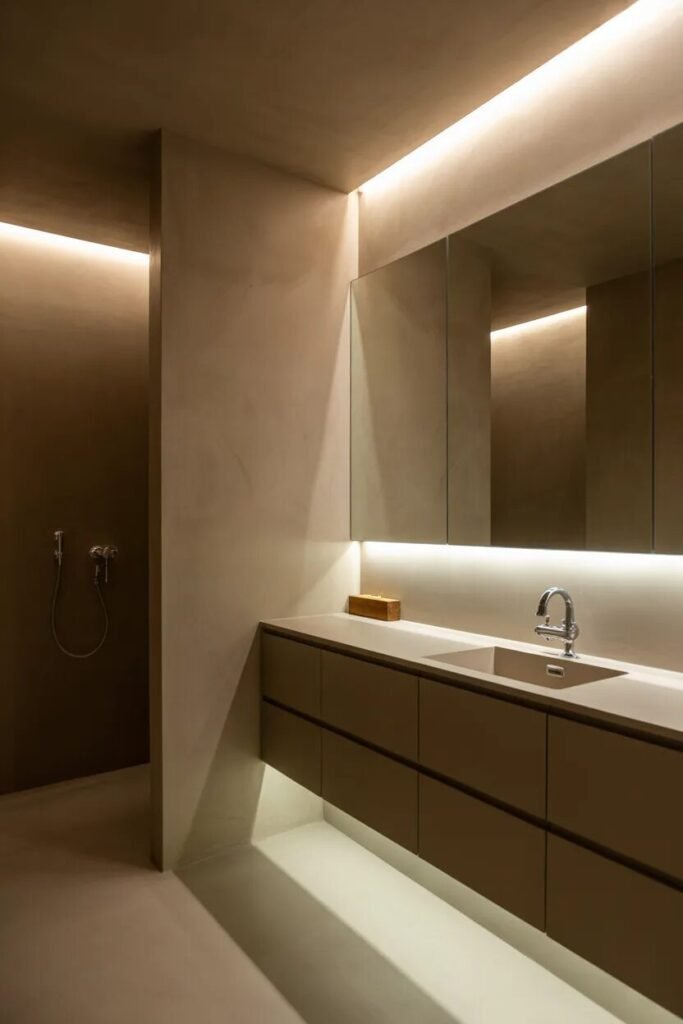 23 bathroom lighting ideas 17 23 bathroom lighting ideas hidden LEDs