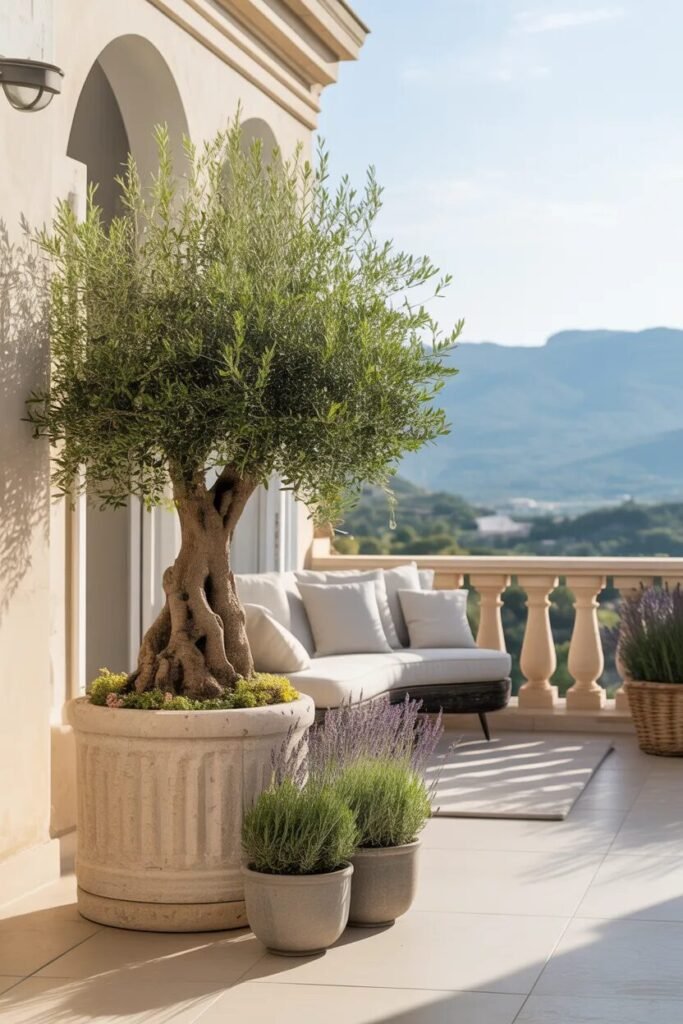balcony garden ideas olive tree