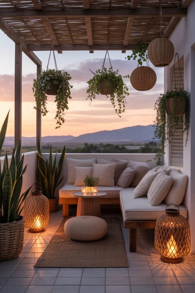 balcony garden ideas boho hideaway