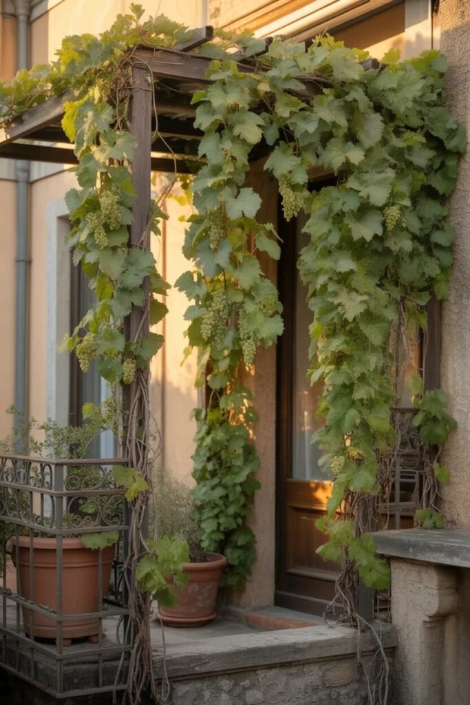 balcony garden ideas grape vines