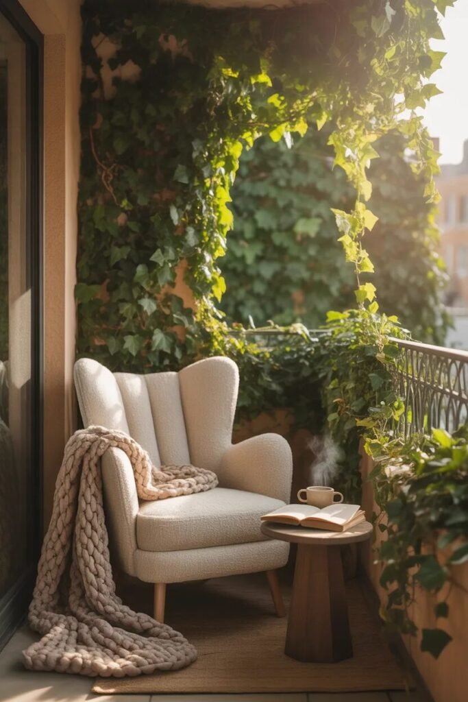 balcony garden ideas reading nook