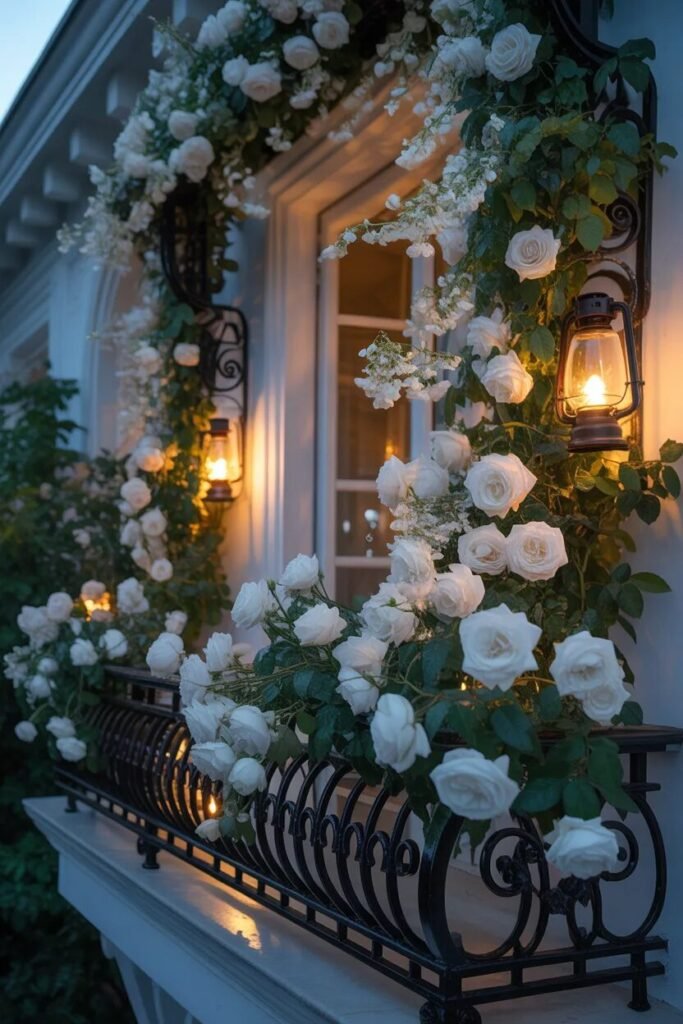  balcony garden ideas white blooms