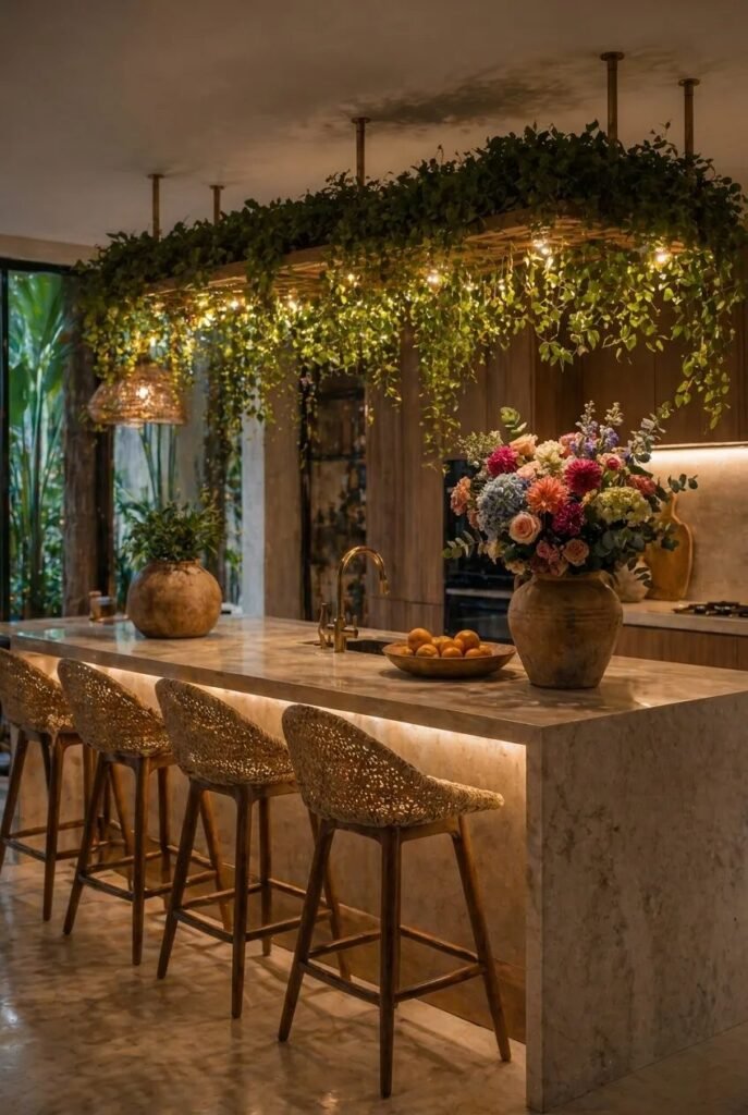 plant kitchen island lighting ideas