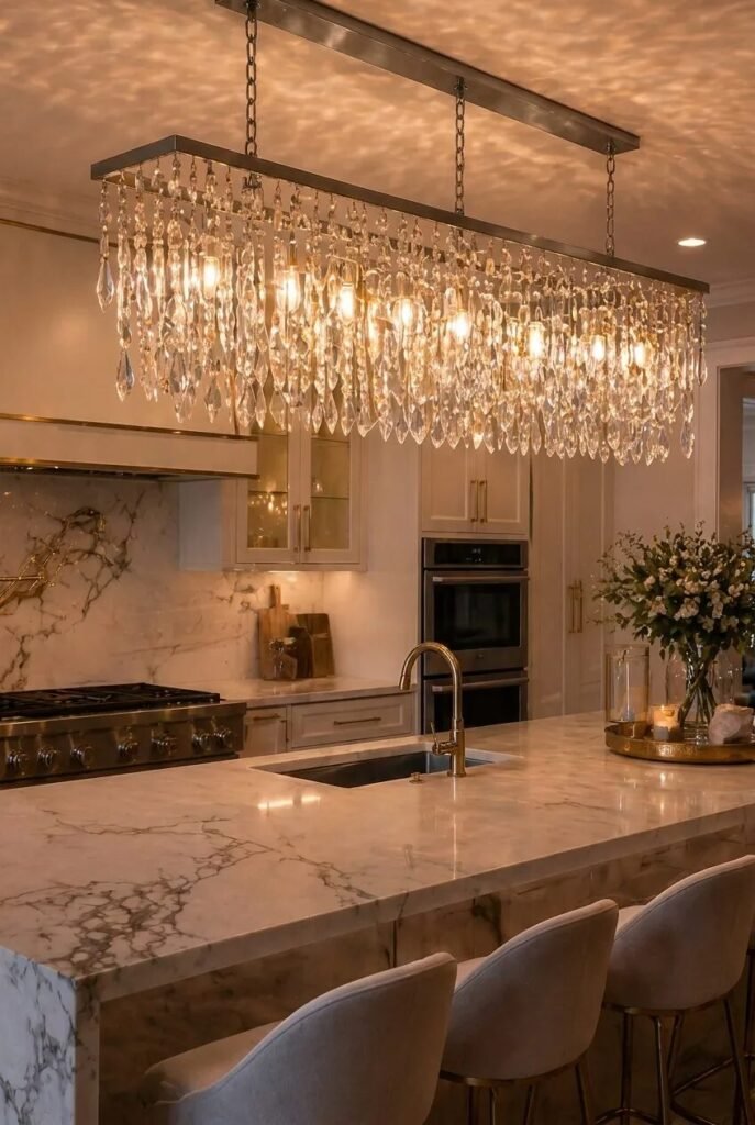 crystal kitchen island lighting ideas