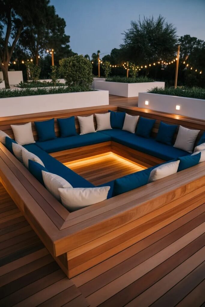 sunken 22 deck decorating ideas lounge