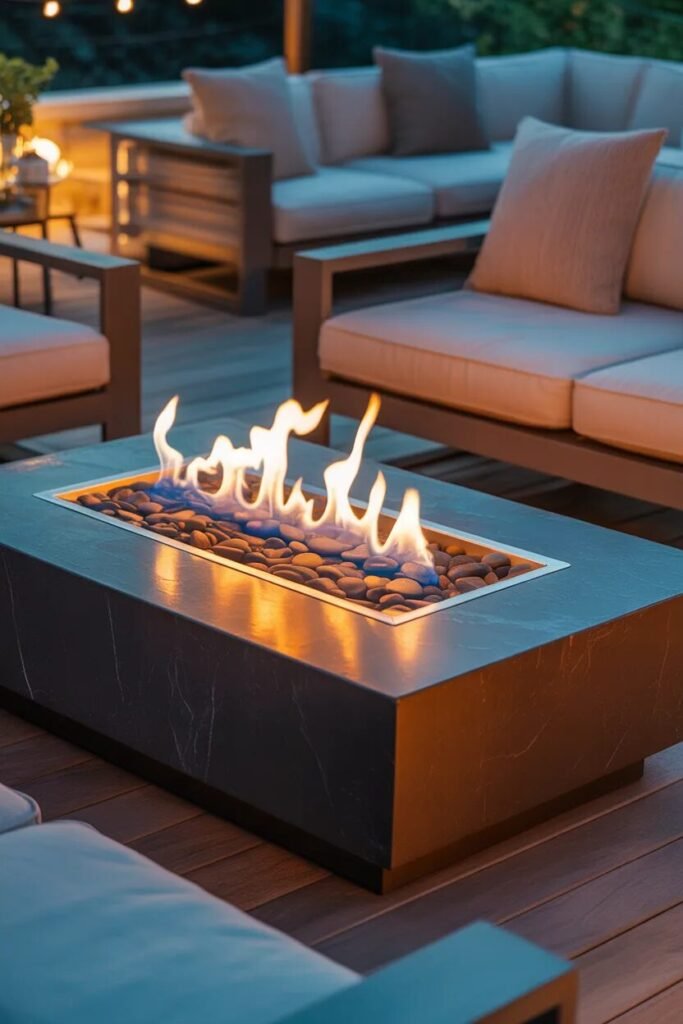 fire table 22 deck decorating ideas
