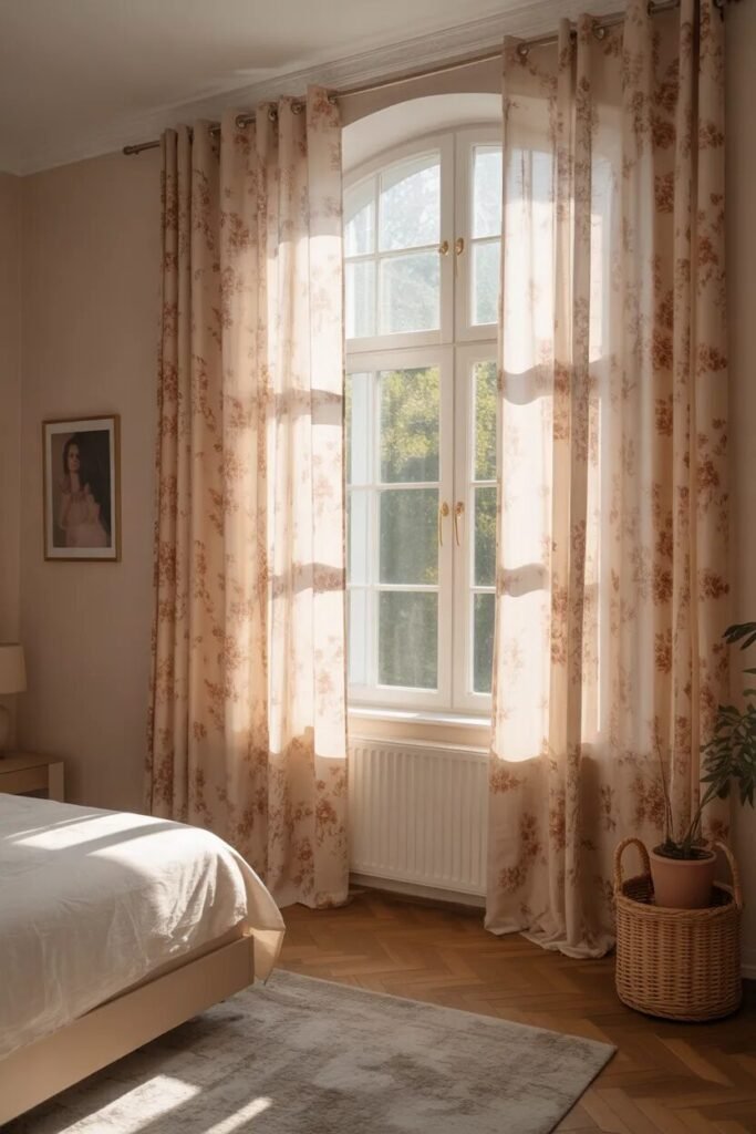 floral curtains bedroom ideas decor