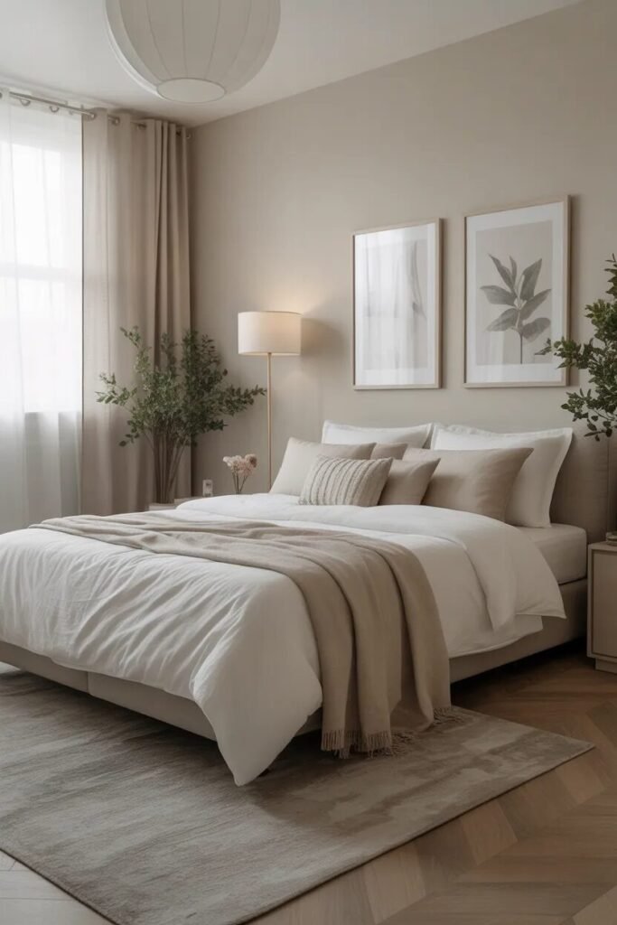 minimal floral bedroom ideas decor