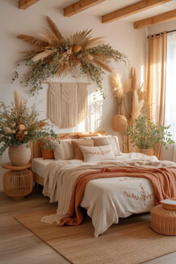 boho floral bedroom ideas decor