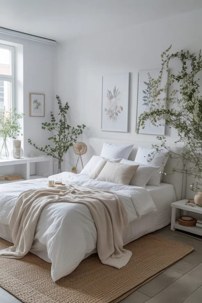 white floral bedroom ideas decor