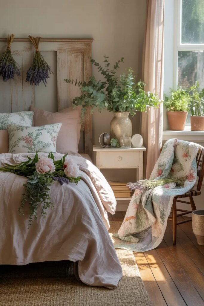 seasonal floral bedroom ideas decor
