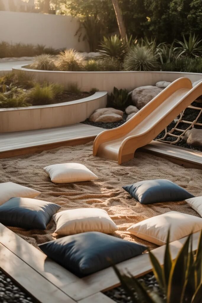  backyard playground ideas sunken pit