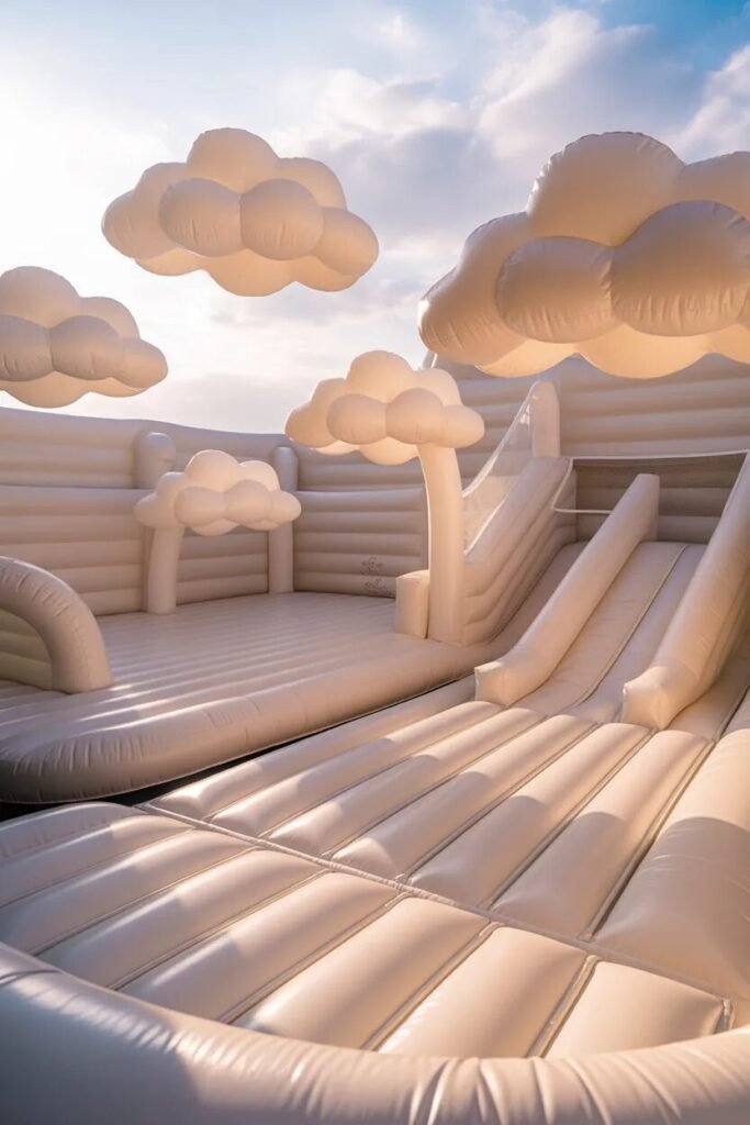 backyard playground ideas cloud theme