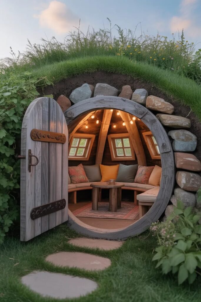 backyard playground ideas hideout