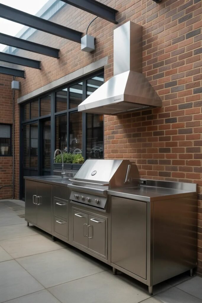 Outdoor kitchen design ideas 24 Industrial outdoor kitchen design ideas