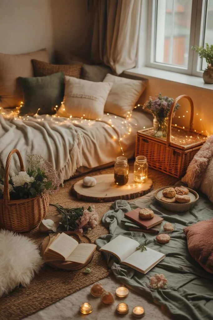 20 cottagecore dorm room ideas picnic corner