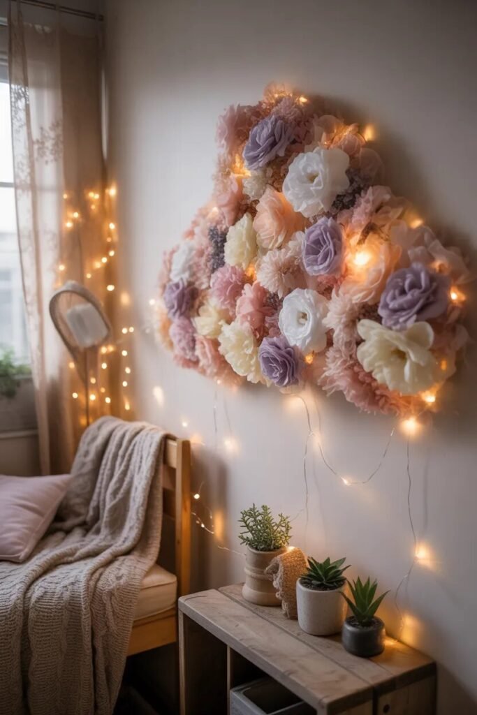 20 cottagecore dorm room ideas cloud wall