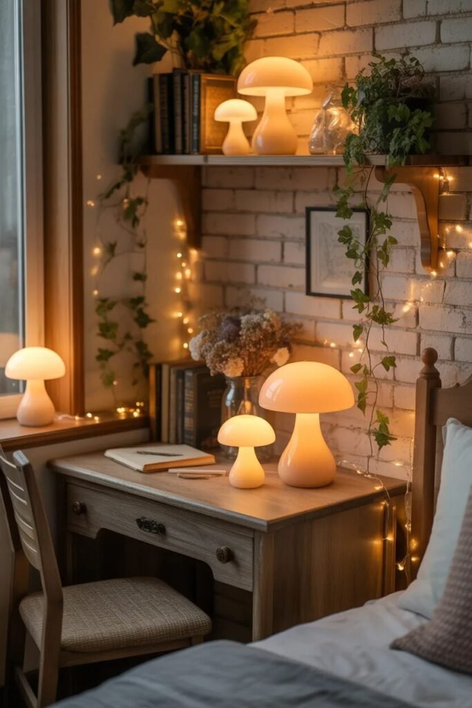 20 cottagecore dorm room ideas mushroom corner