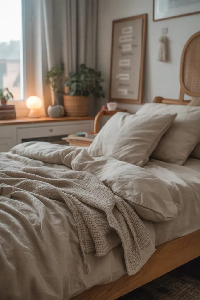 20 cottagecore dorm room ideas linen bed