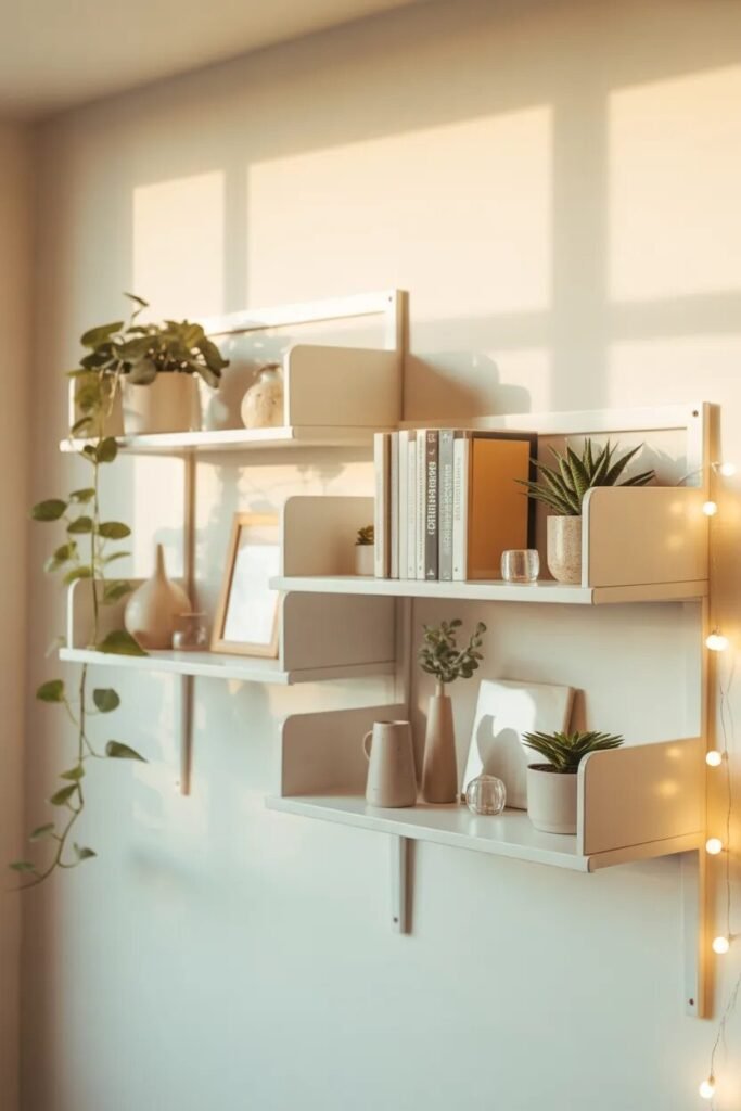 modern luxury dorm shelf ideas