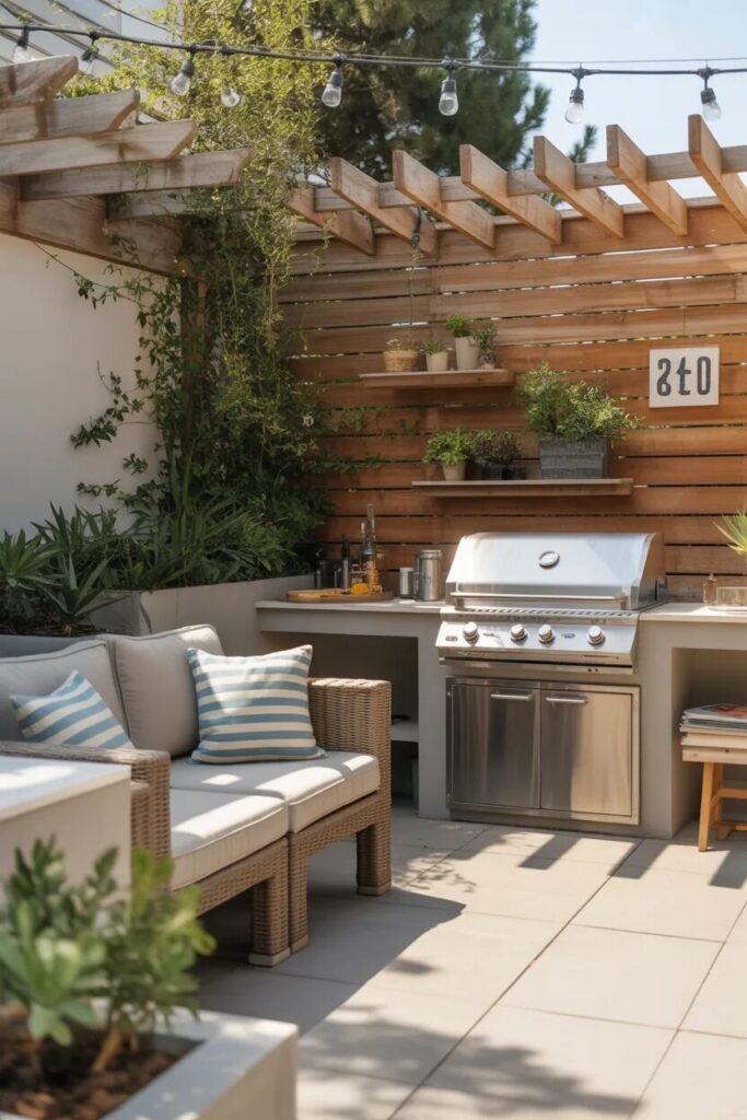 Outdoor kitchen design ideas 31 Outdoor kitchen with lounge area ideas