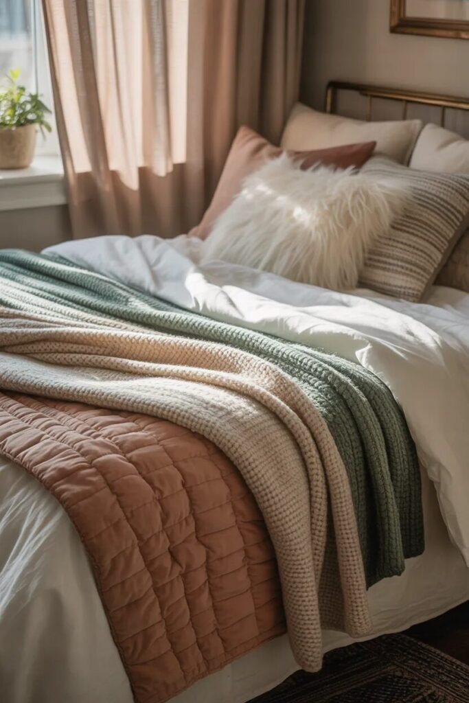 modern luxury dorm blanket ideas