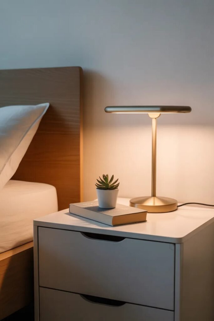 modern luxury dorm bedside ideas