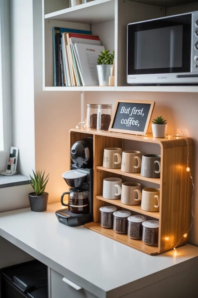 modern luxury dorm coffee station