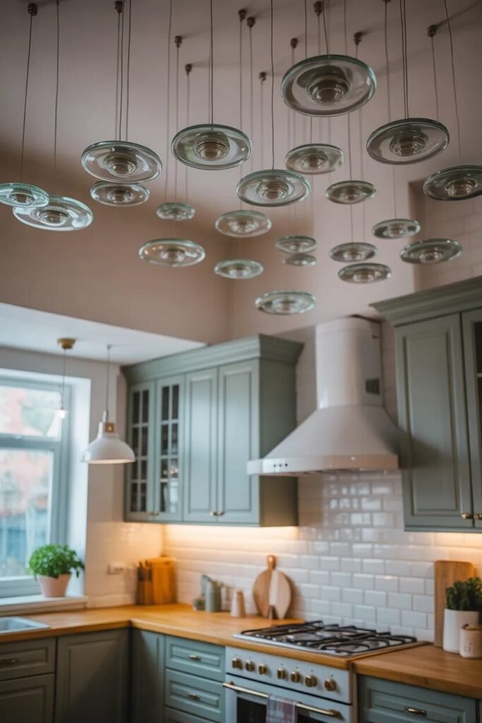 glass disc kitchen ceiling ideas