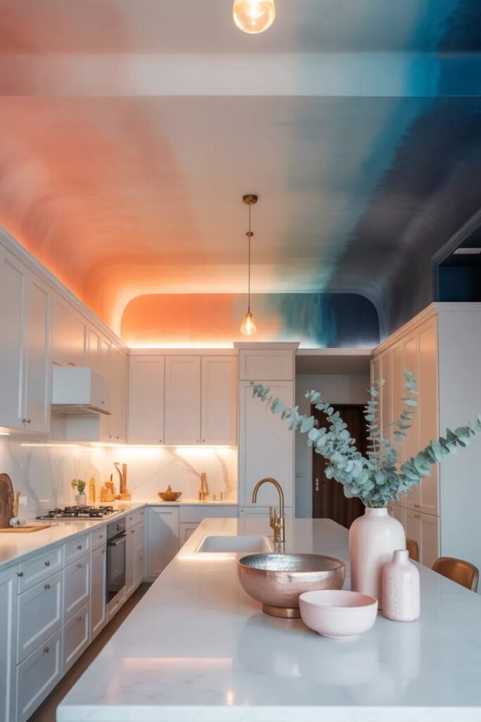 gradient kitchen ceiling design ideas