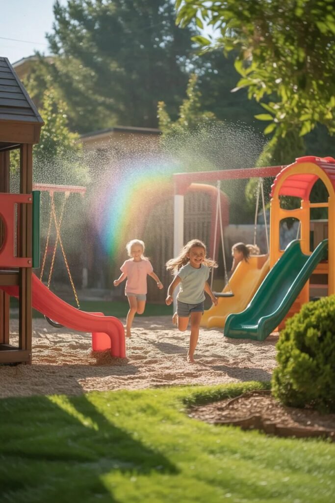 backyard playground ideas mist