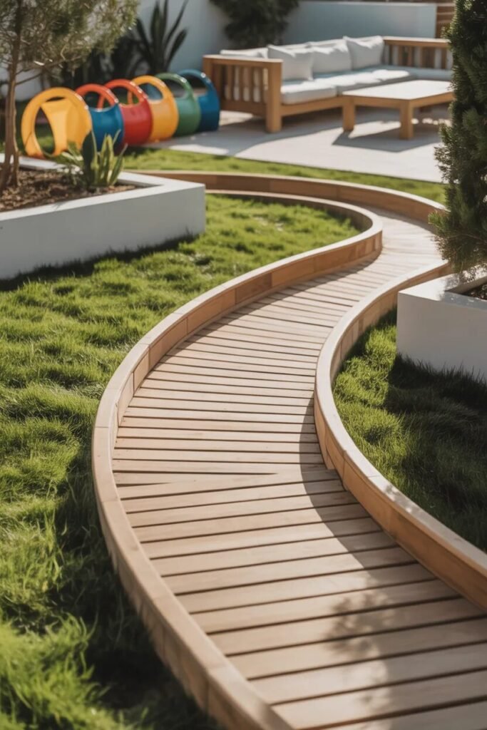 backyard playground ideas barrel