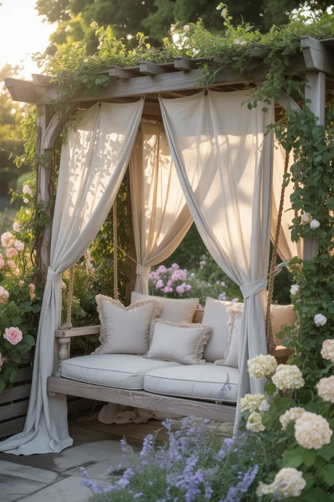 backyard playground ideas canopy swing