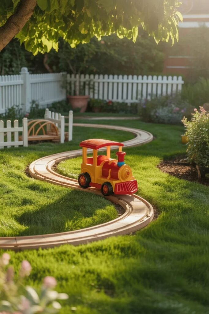 backyard playground ideas train