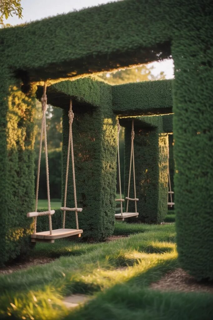 backyard playground ideas swing maze