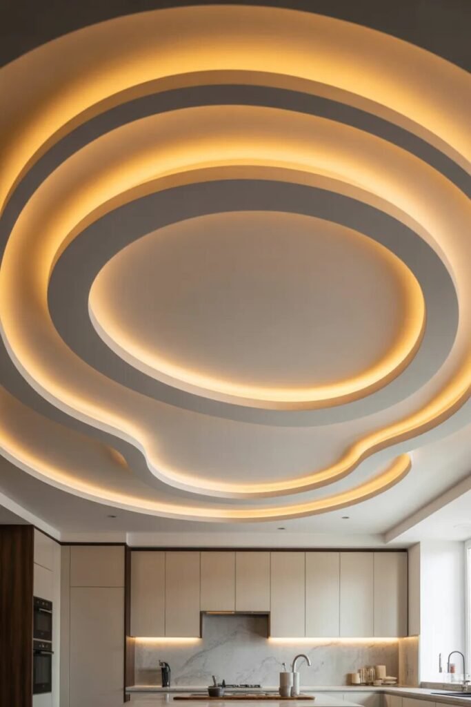 circular kitchen ceiling design ideas