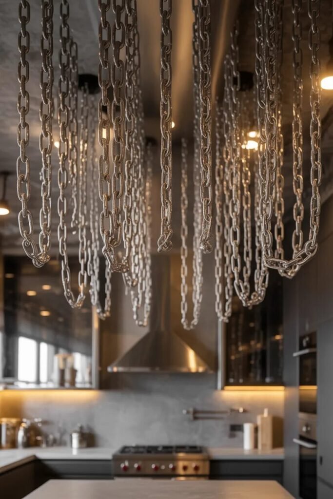 chain kitchen ceiling design ideas