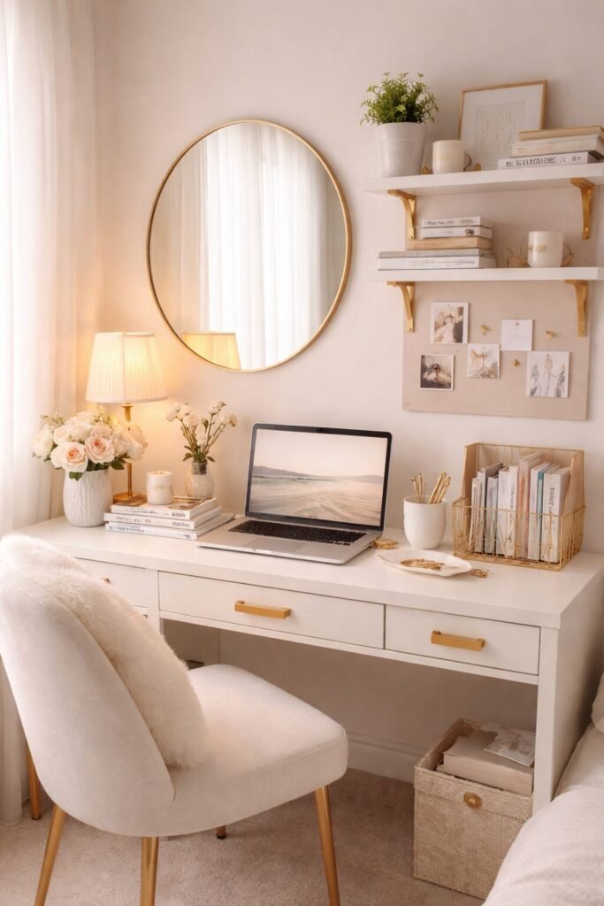 15 girly dorm room ideas luxury study desk